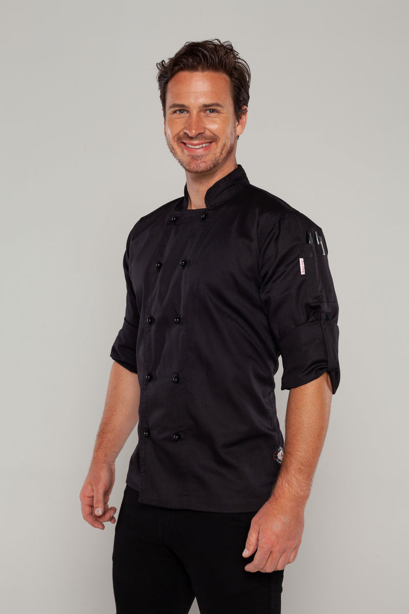 Chef jackets long sleeve black Ace Chef Apparel chefs jacket Ace Chef Apparels