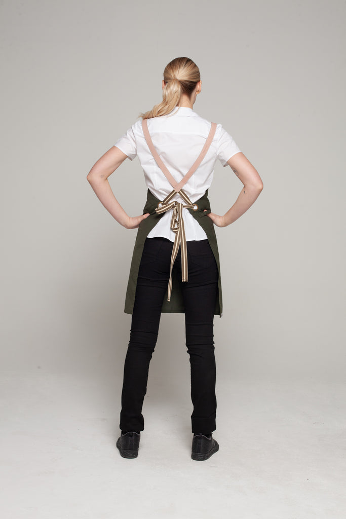 Bondi Apron with Leather PU Straps