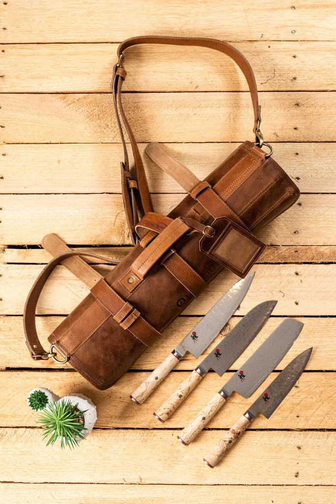 leather knife roll part of chef essentials