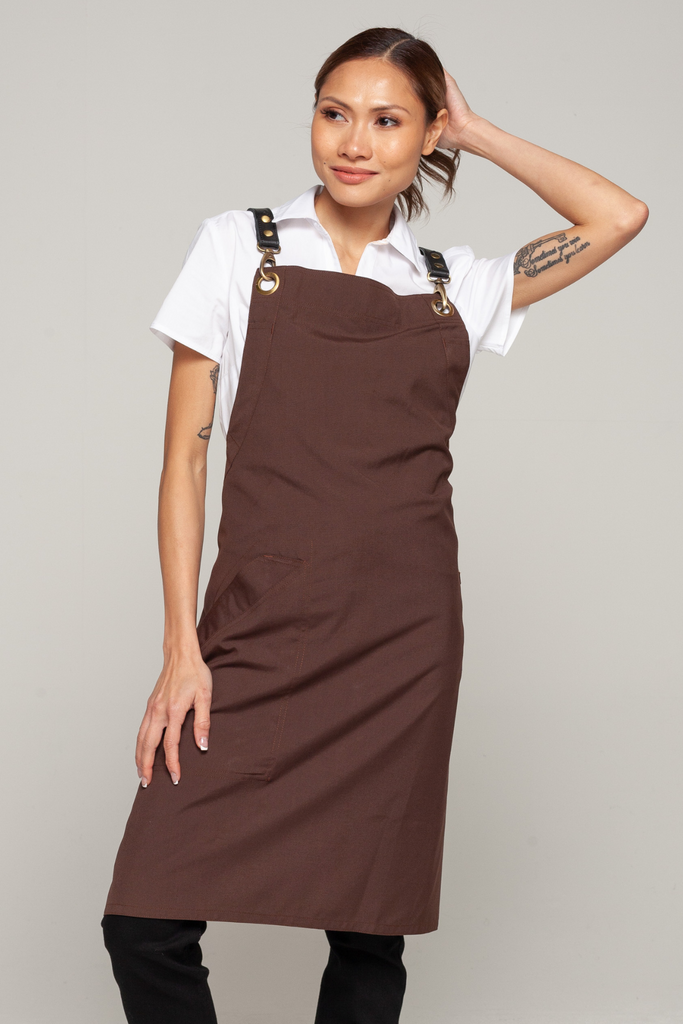 BONDI Chocolate brown / Black leather dual tone - Ace Chef Apparels