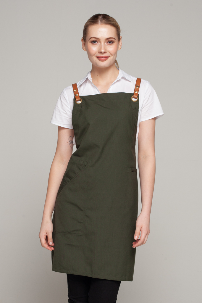 Bondi  Dark green / Chocolate PU - Ace Chef Apparels