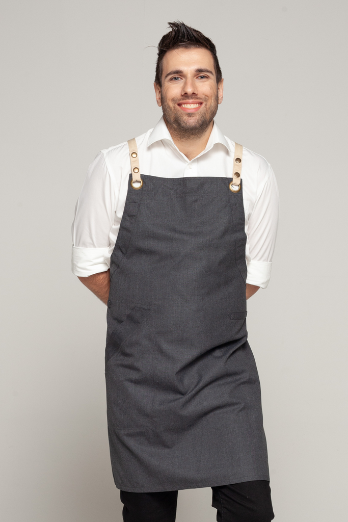 BONDI Charcoal grey / Beige straps - Ace Chef Apparels
