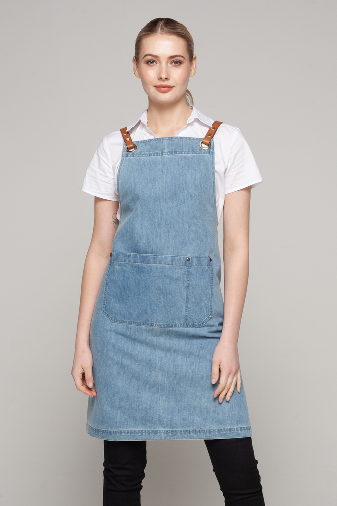 BONDI Denim stone / Chocolate PU - Ace Chef Apparels