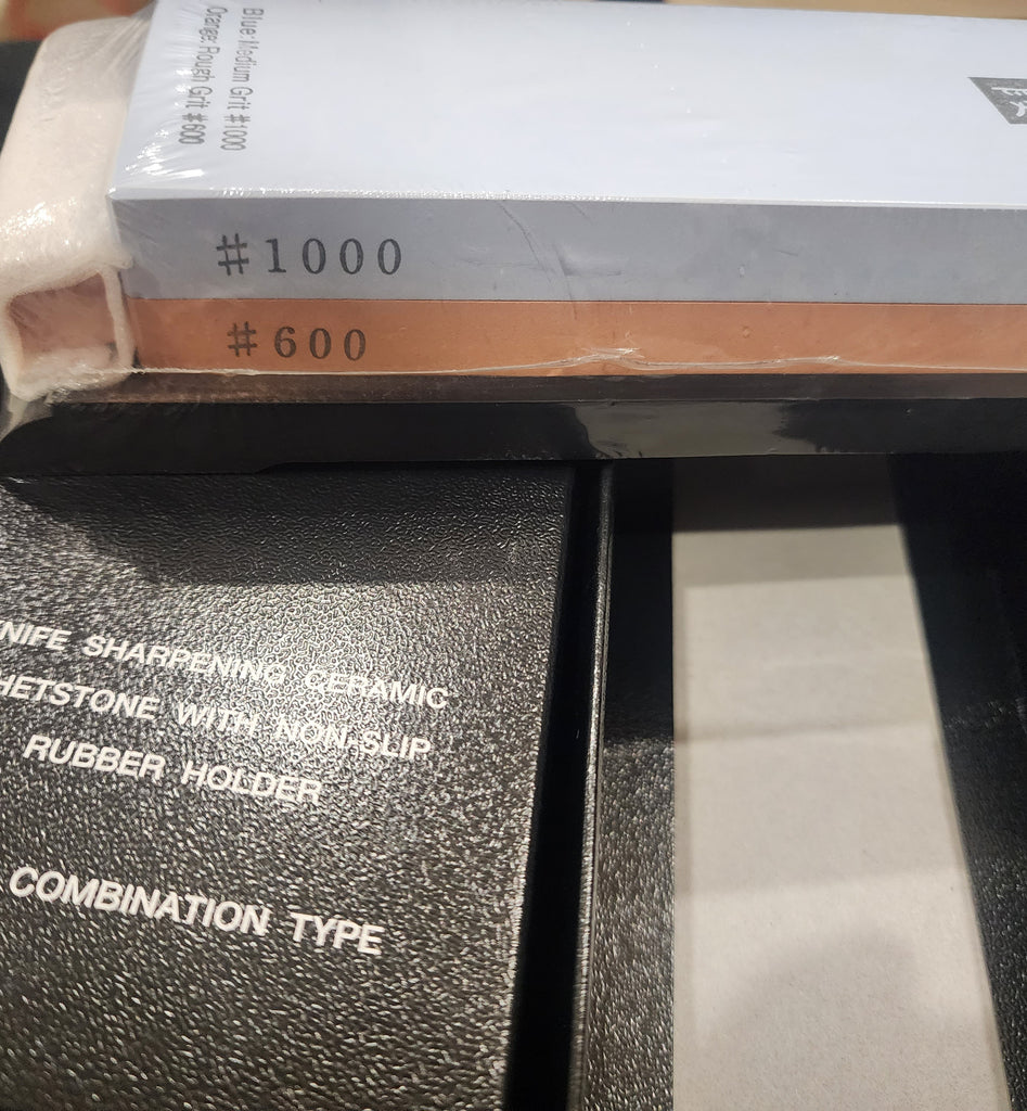 78263 Kasumi Combination Ceramic Whetstone 600/1000 Grit Knife Sharpener (80010) - Ace Chef Apparels