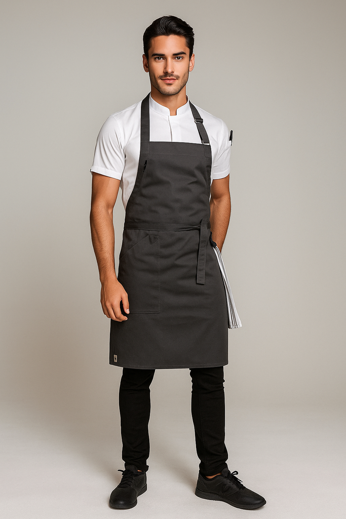 Niche Worstead Grey chef apron one size - Ace Chef Apparels