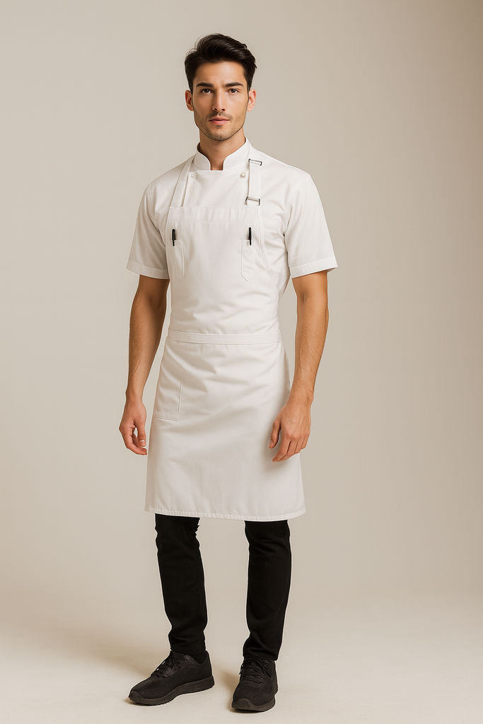 Niche White Bib Chef Apron one size - Ace Chef Apparels