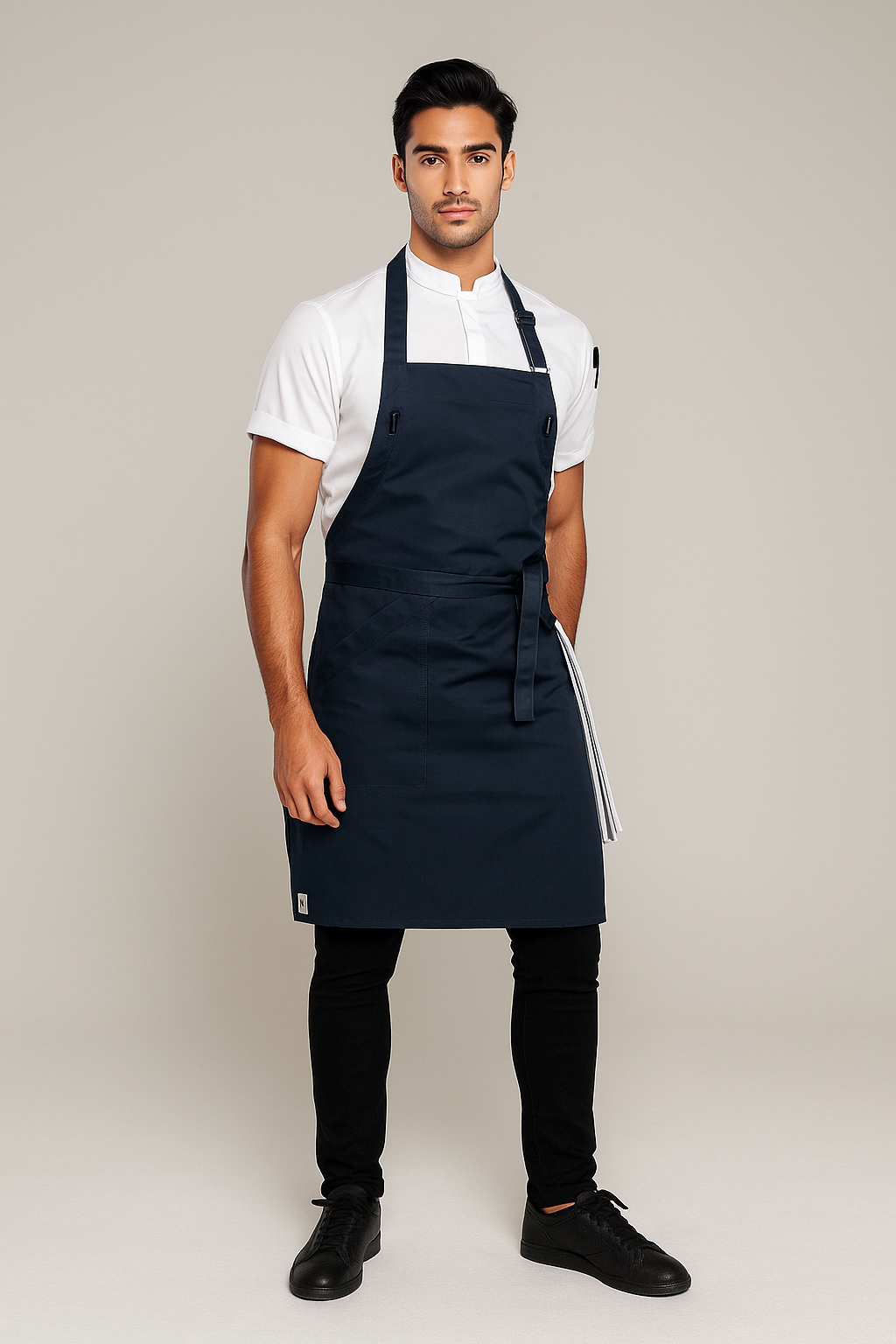 Niche Navy bib Chef Apron one size - Main Image
