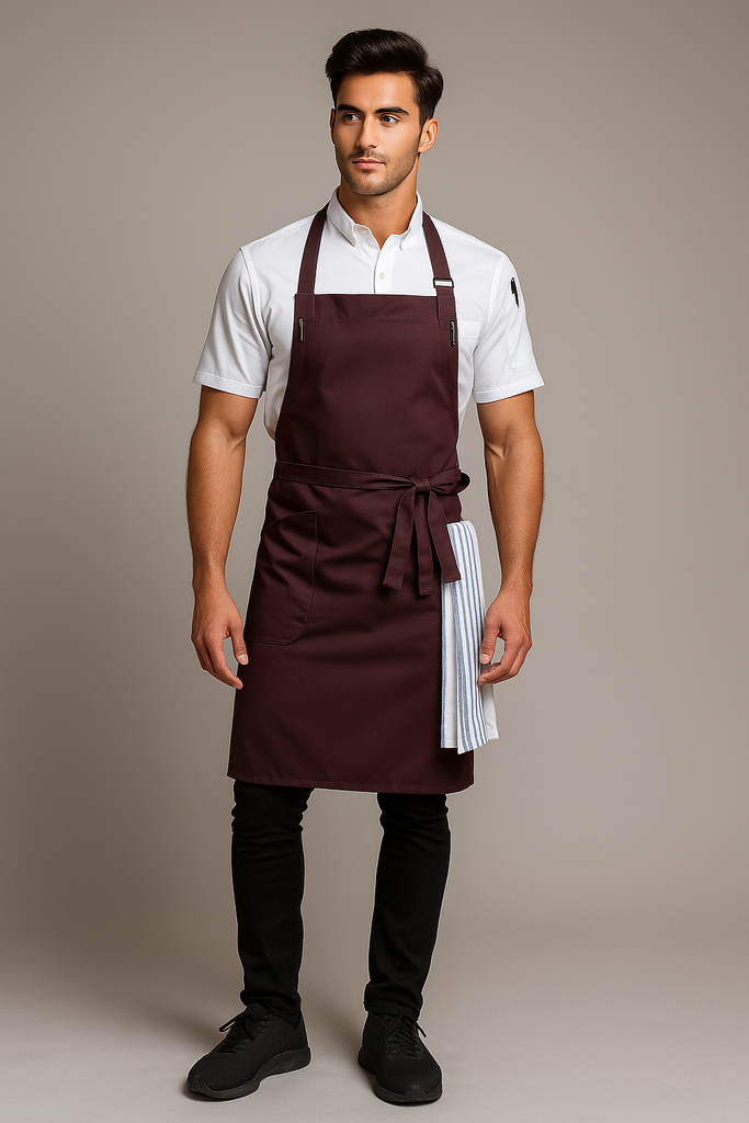 Niche Plum Bib Chef Apron one size - Ace Chef Apparels