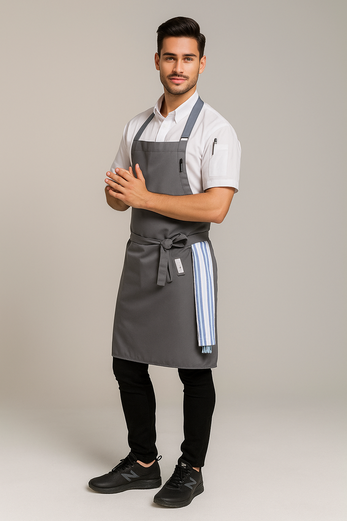Niche Light grey chef apron one size - Ace Chef Apparels