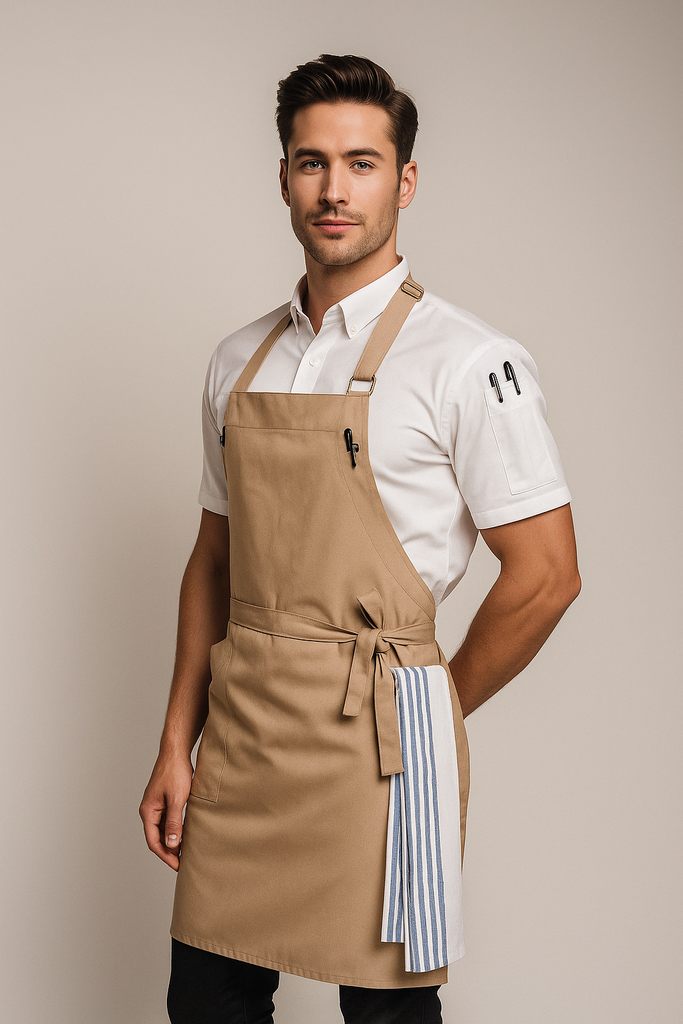 Niche Sand colour chef apron one size - Ace Chef Apparels