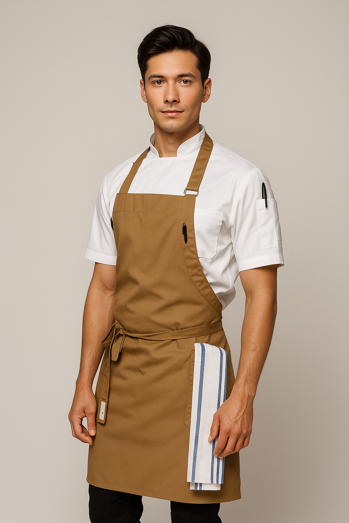 Niche Almond Bib Chef Apron one size - Ace Chef Apparels