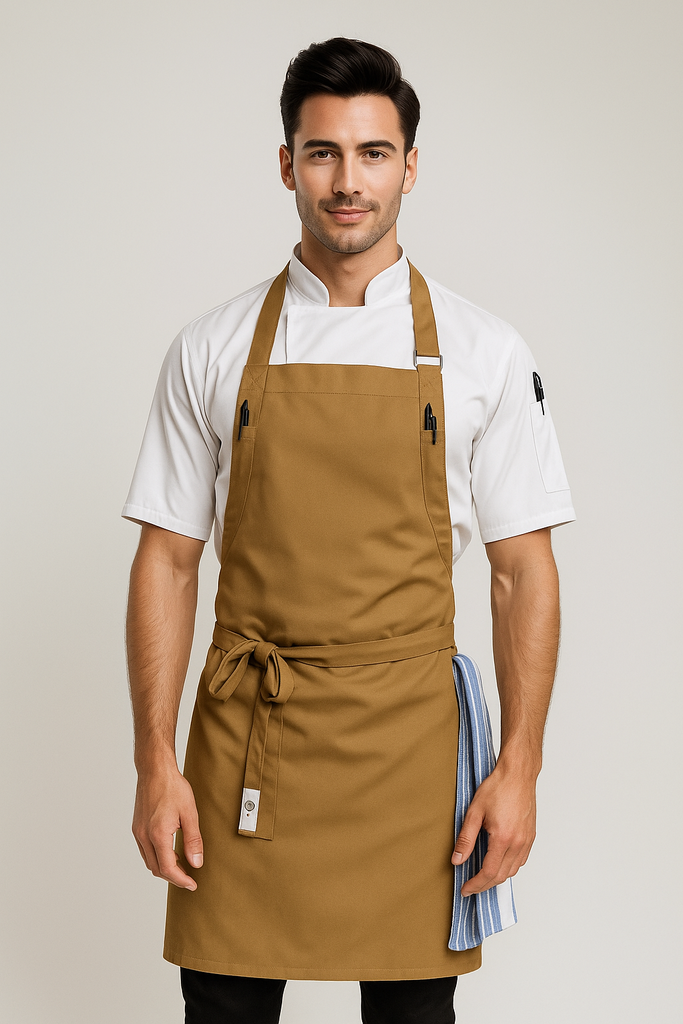 Niche Almond Bib Chef Apron one size - Ace Chef Apparels
