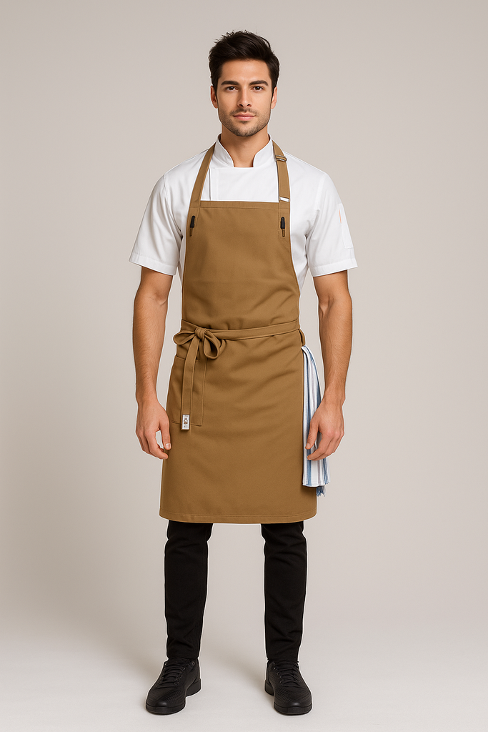 Niche Almond Bib Chef Apron one size - Ace Chef Apparels