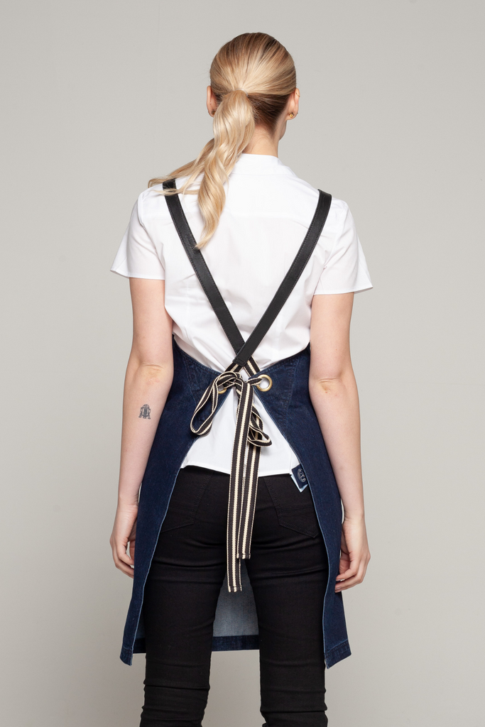BONDI Denim indigo / Black leather dual tone - Ace Chef Apparels