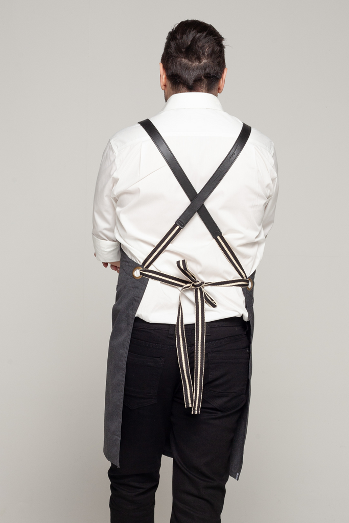 BONDI Charcoal grey / Black leather dual tone - Ace Chef Apparels