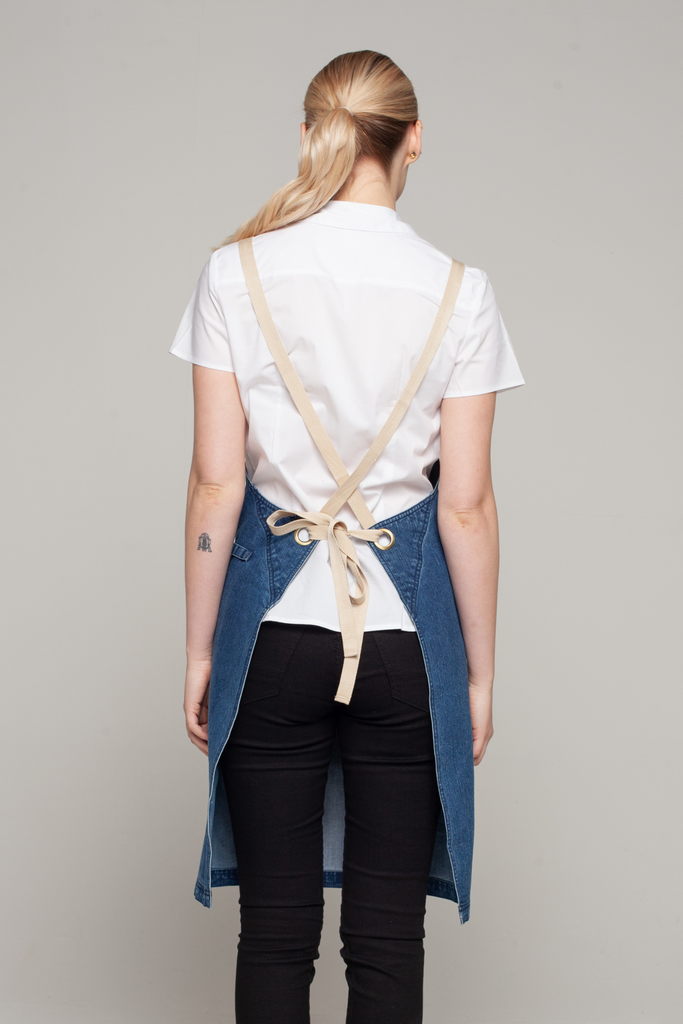 BONDI Denim blue / Beige straps - Ace Chef Apparels