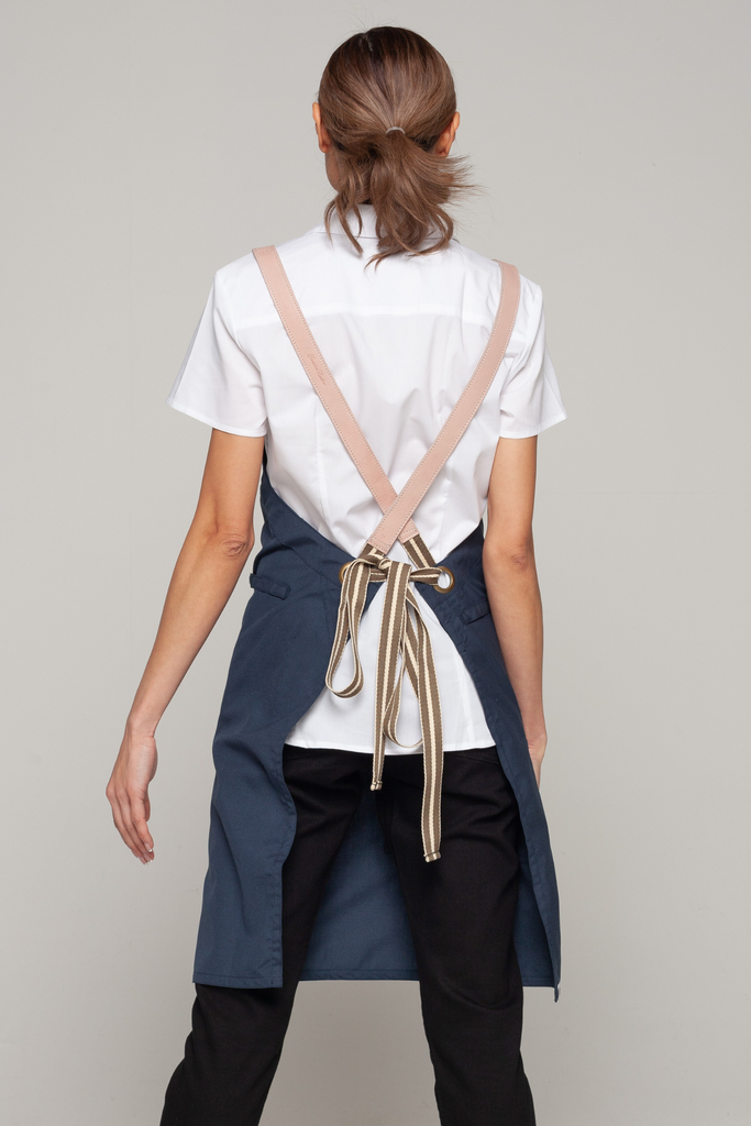 BONDI Bluish grey / Pink leather with Beige dual tone - Ace Chef Apparels