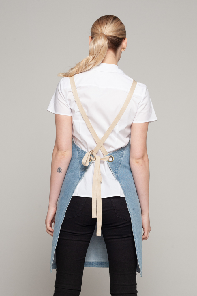BONDI Denim stone / Beige straps - Ace Chef Apparels