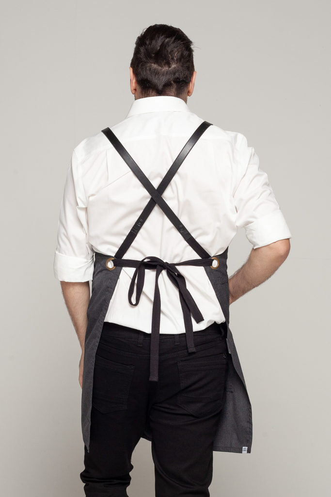 BONDI Charcoal grey / Black PU - Ace Chef Apparels