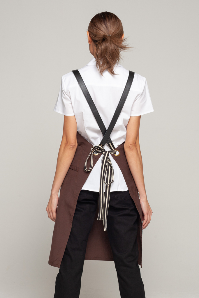 BONDI Chocolate brown / Black leather dual tone - Ace Chef Apparels
