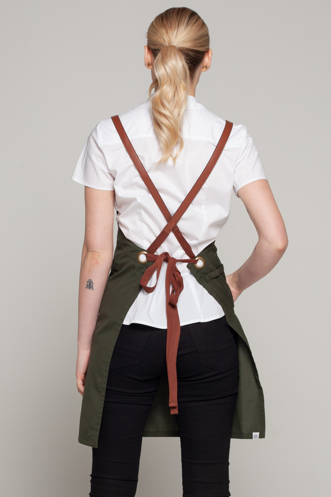 BONDI Dark green / Chocolate PU - Ace Chef Apparels