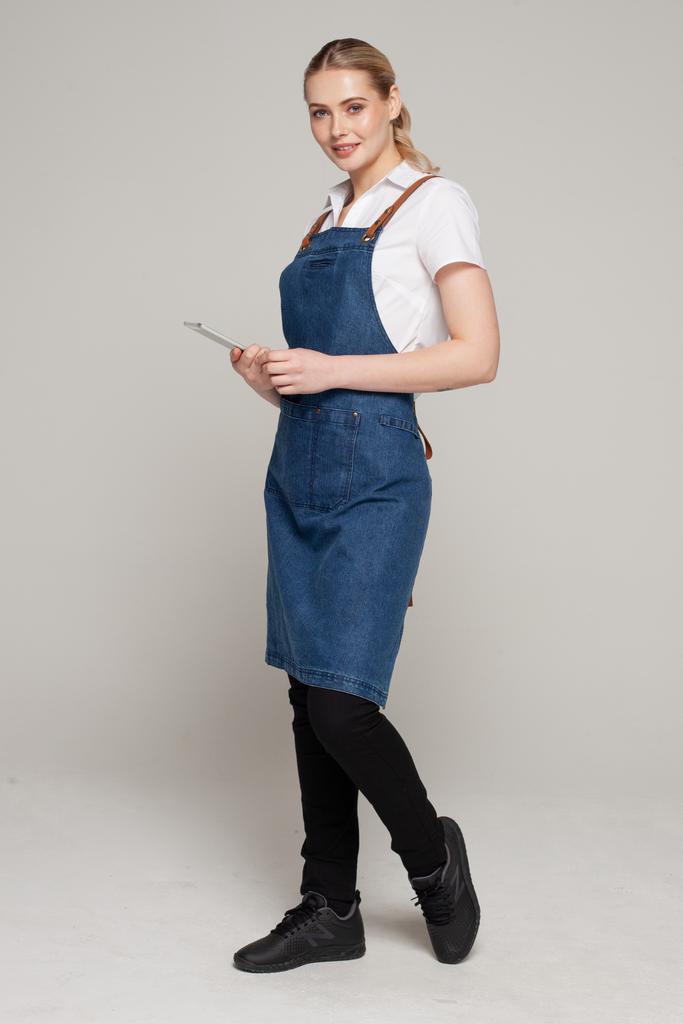 BONDI Denim blue / Tan PU - Ace Chef Apparels