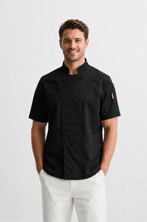Flinders Black Chef Jacket with Cool-Vent