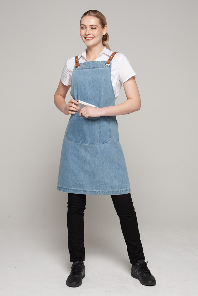 BONDI Denim stone / Chocolate PU - Ace Chef Apparels