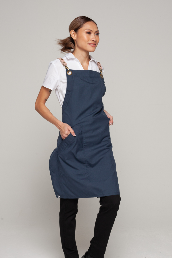 BONDI Bluish grey / Pink leather with Beige dual tone - Ace Chef Apparels