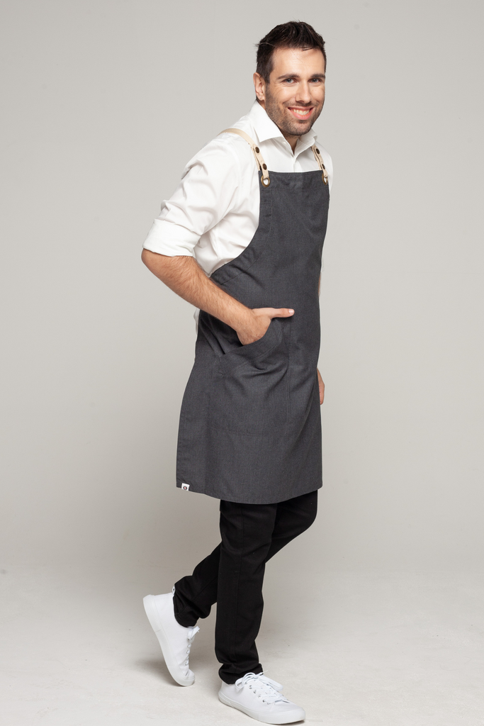 BONDI Charcoal grey / Beige straps - Ace Chef Apparels