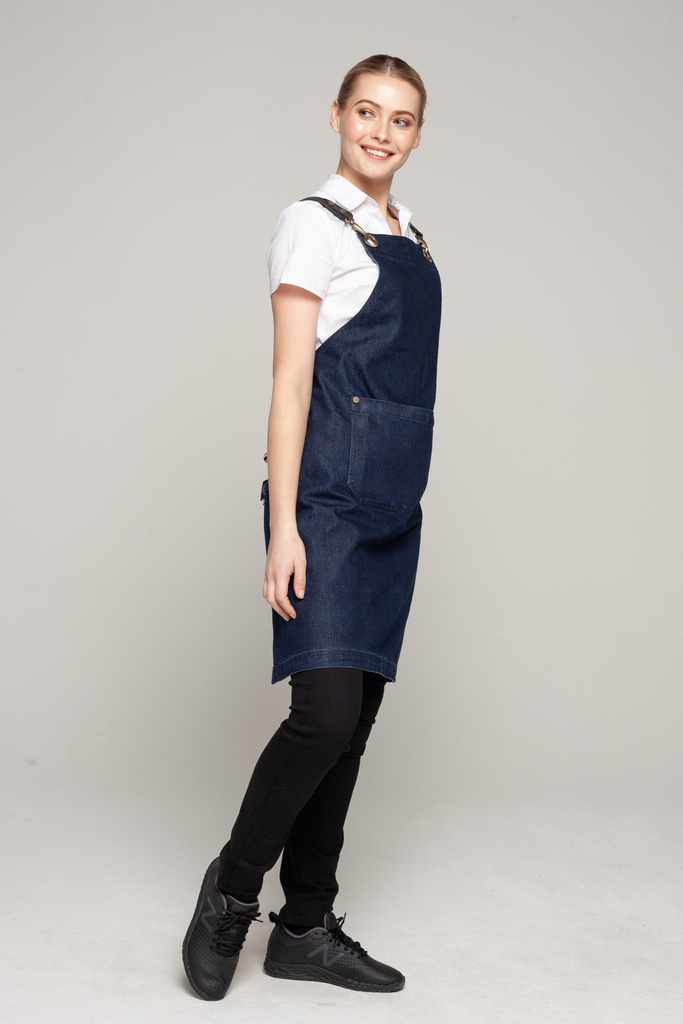 BONDI Denim indigo / Black leather dual tone - Ace Chef Apparels