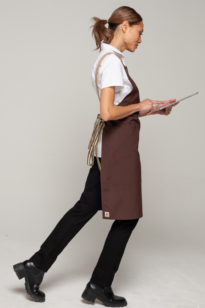 BONDI Chocolate brown / Beige leather dual tone - Ace Chef Apparels
