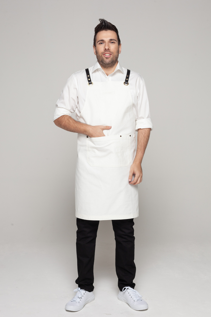 BONDI Denim ivory / Black PU - Ace Chef Apparels