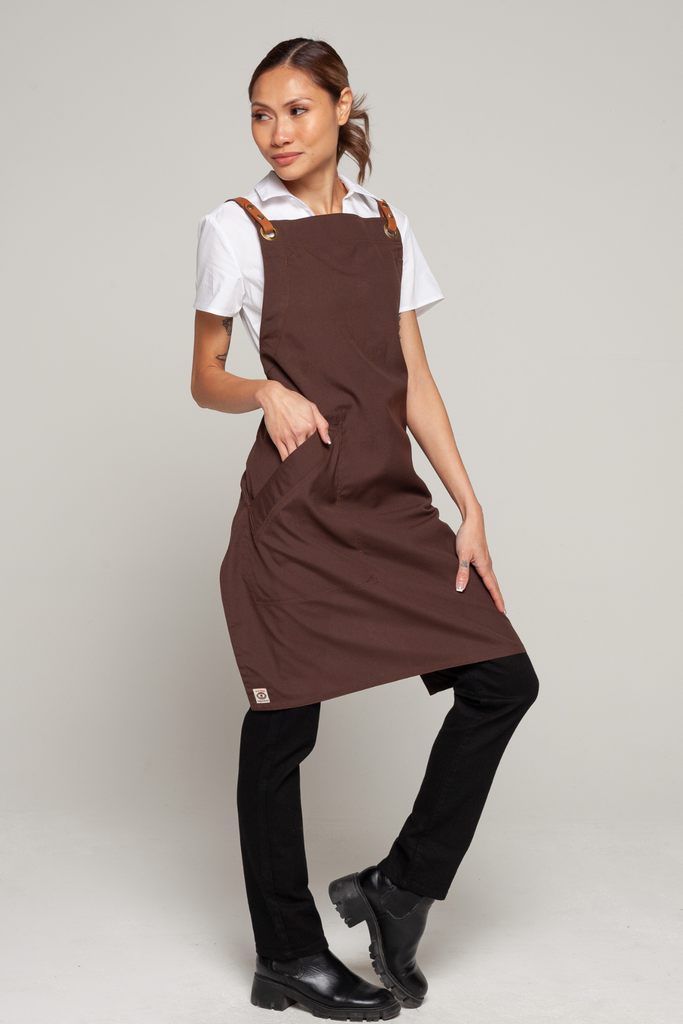 BONDI Chocolate brown / Tan PU - Ace Chef Apparels