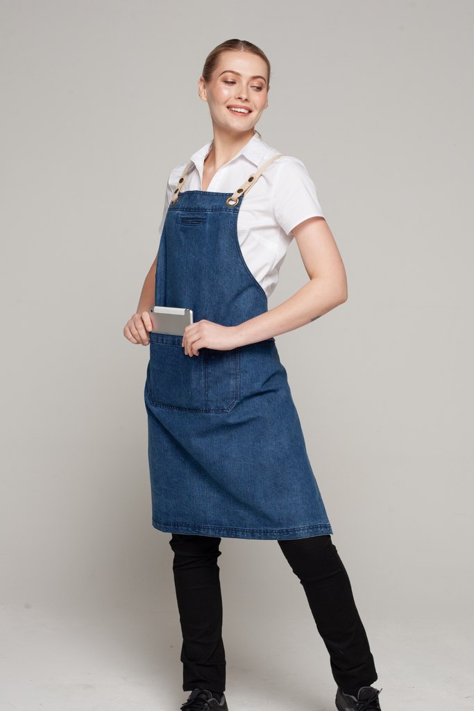 BONDI Denim blue / Beige straps - Ace Chef Apparels