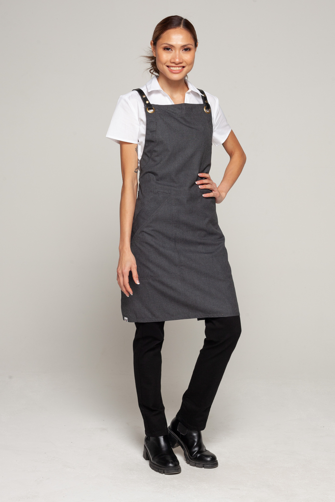 BONDI Charcoal grey / Black PU - Ace Chef Apparels