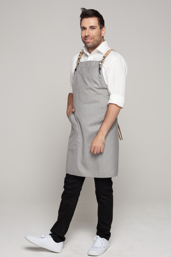 BONDI Steel grey  / Beige leather dual tone - Ace Chef Apparels