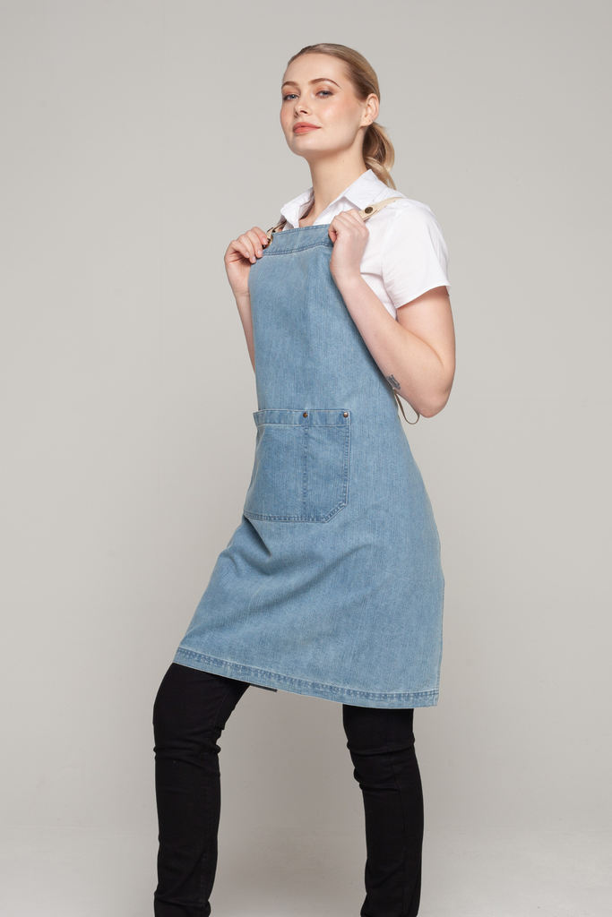 BONDI Denim stone / Beige straps - Ace Chef Apparels