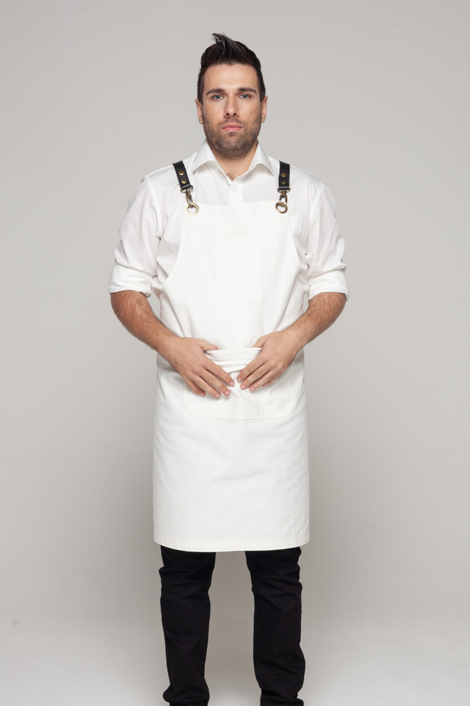 BONDI Denim ivory / Black leather dual tone - Ace Chef Apparels