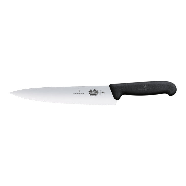 VICTORINOX Fibrox Carving Knife, 25cm, Wavy Edge - Ace Chef Apparels