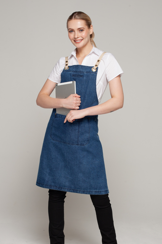 BONDI Denim blue / Beige straps - Ace Chef Apparels