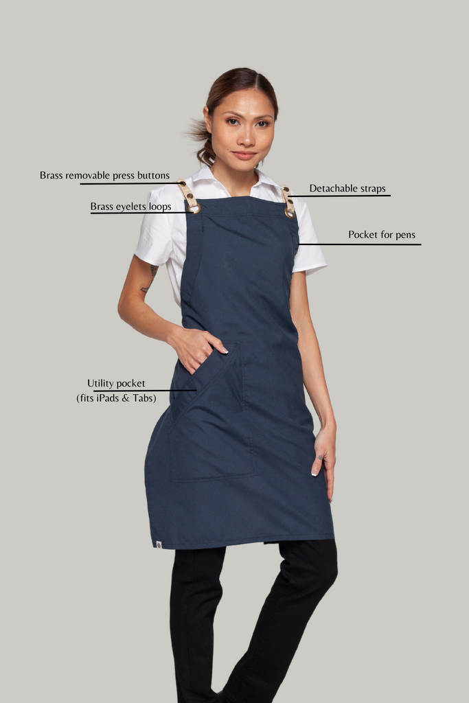 BONDI Bluish grey / Beige straps - Ace Chef Apparels
