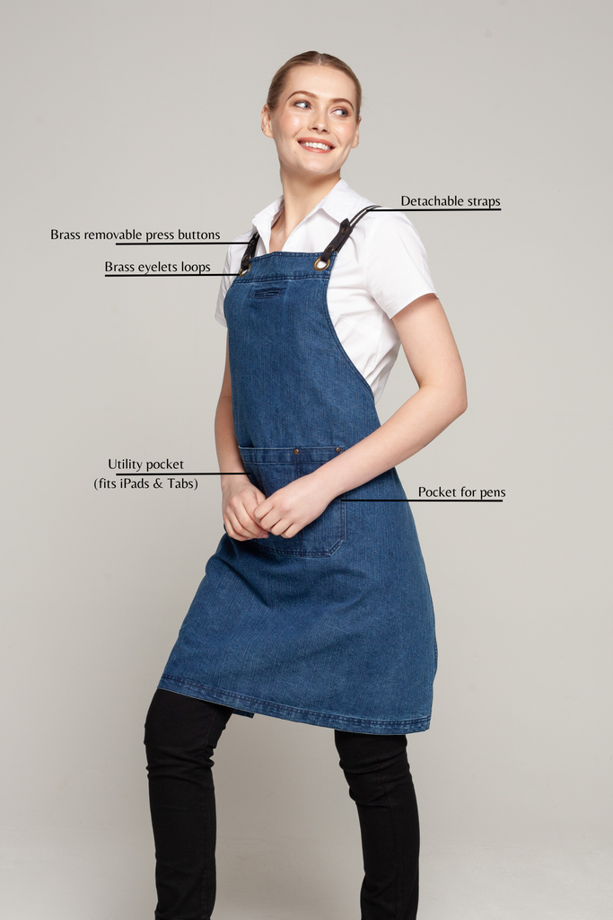Bondi Denim blue / Black dual tone - Ace Chef Apparels