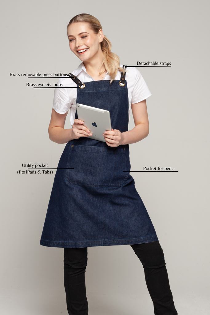 Bondi Denim indigo / Black dual tone - Ace Chef Apparels