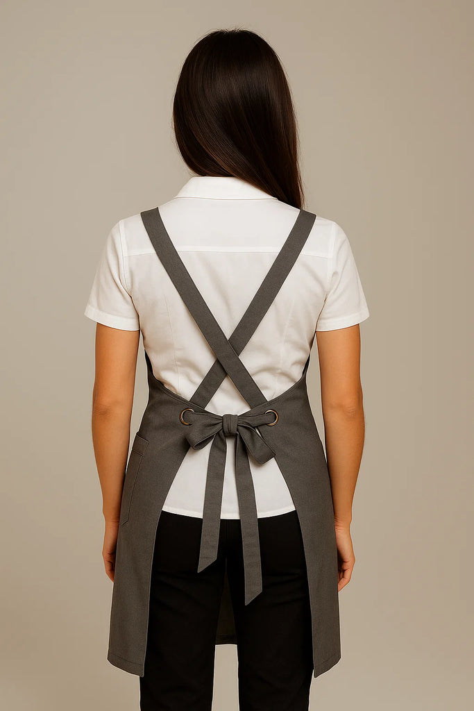 Bondi Crossover Apron  Interchangeable straps Steel grey - Ace Chef Apparels