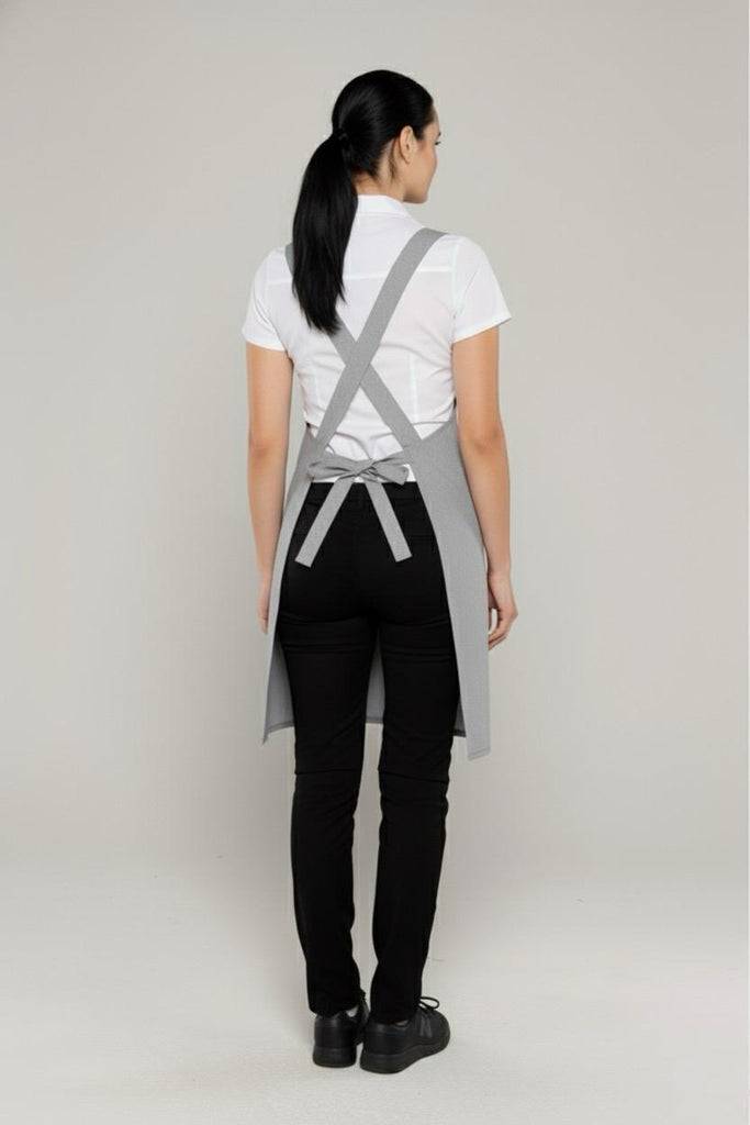 Orthodox Cross Over Apron Light Grey - Ace Chef Apparels
