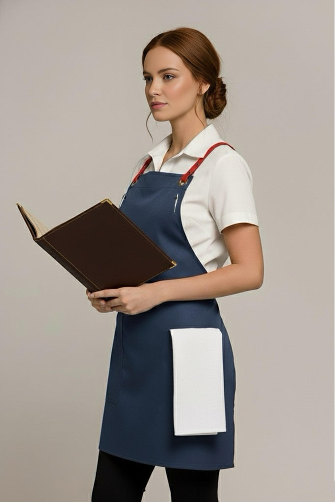 Bondi  Bluish grey / Red dual tone - Ace Chef Apparels