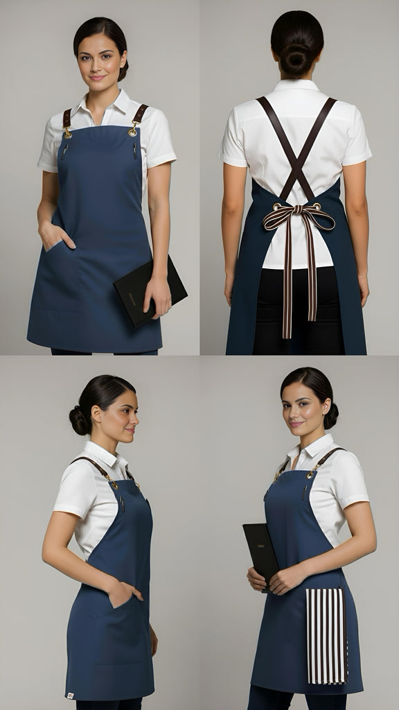 Bondi Bluish grey / Chocolate Brown leather dual tone - Ace Chef Apparels