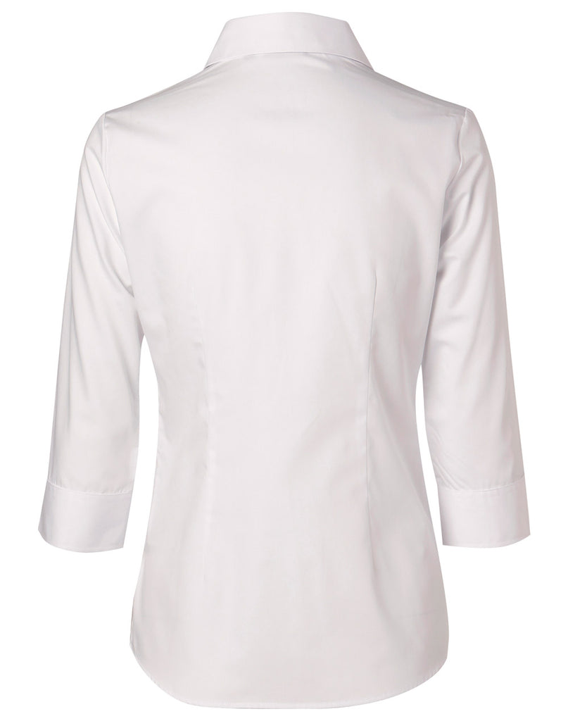 M8020Q Women's Cotton/Poly Stretch 3/4 Sleeve Shirt - Ace Chef Apparels