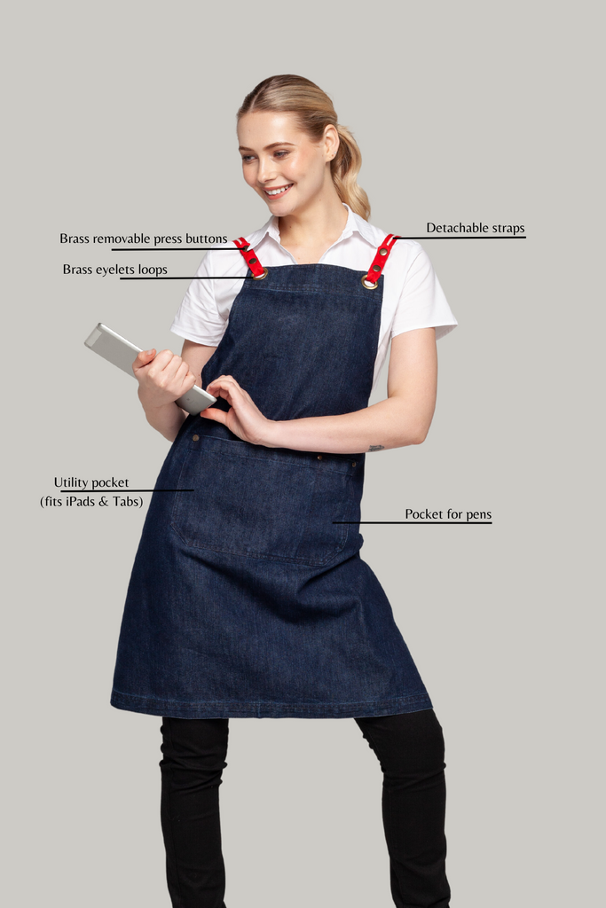 BONDI Denim indigo / Red dual tone - Ace Chef Apparels